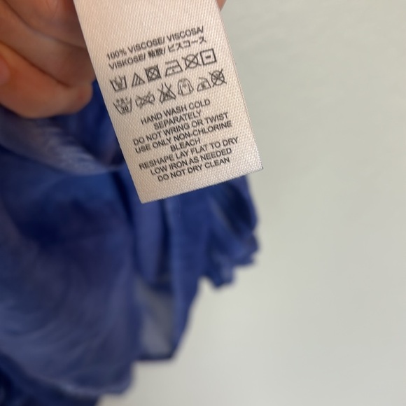 Free People Blue Tank Dress with Asymmetrical Hem size Small - Picture 7 of 8